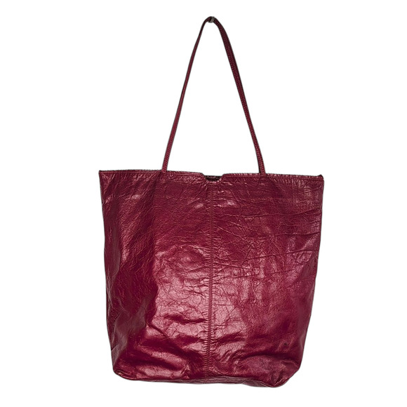 Latico Red Leather Nora Tote Bag, Recessed Zip Top Lots of Inner Pockets - Picture 1 of 13
